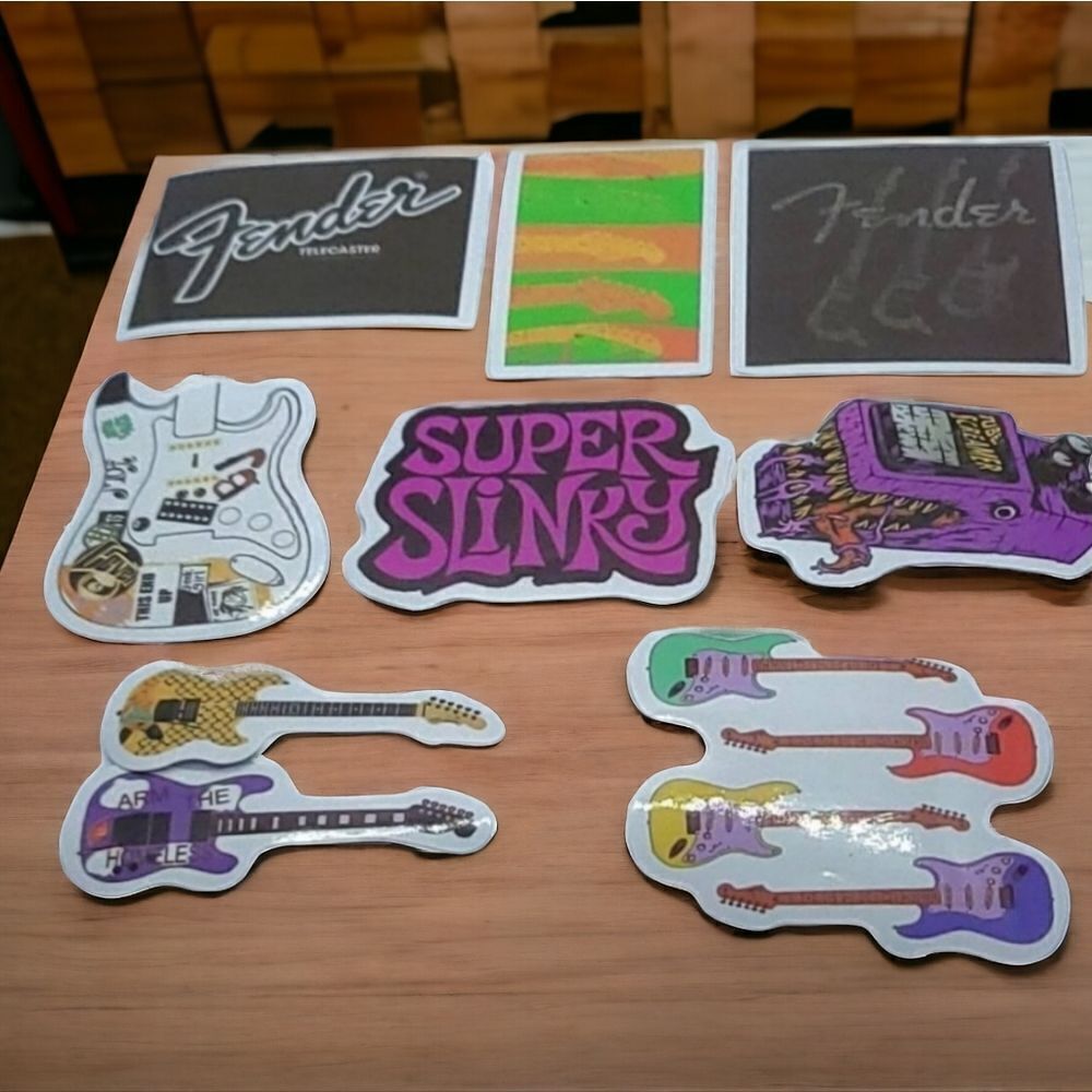 Guitar Sticker Decals Variety Pack 🎸Fender Groovy Musician DJ Novelty New Lot A